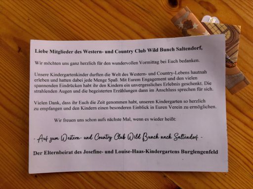 Uns hat es sehr gefreut